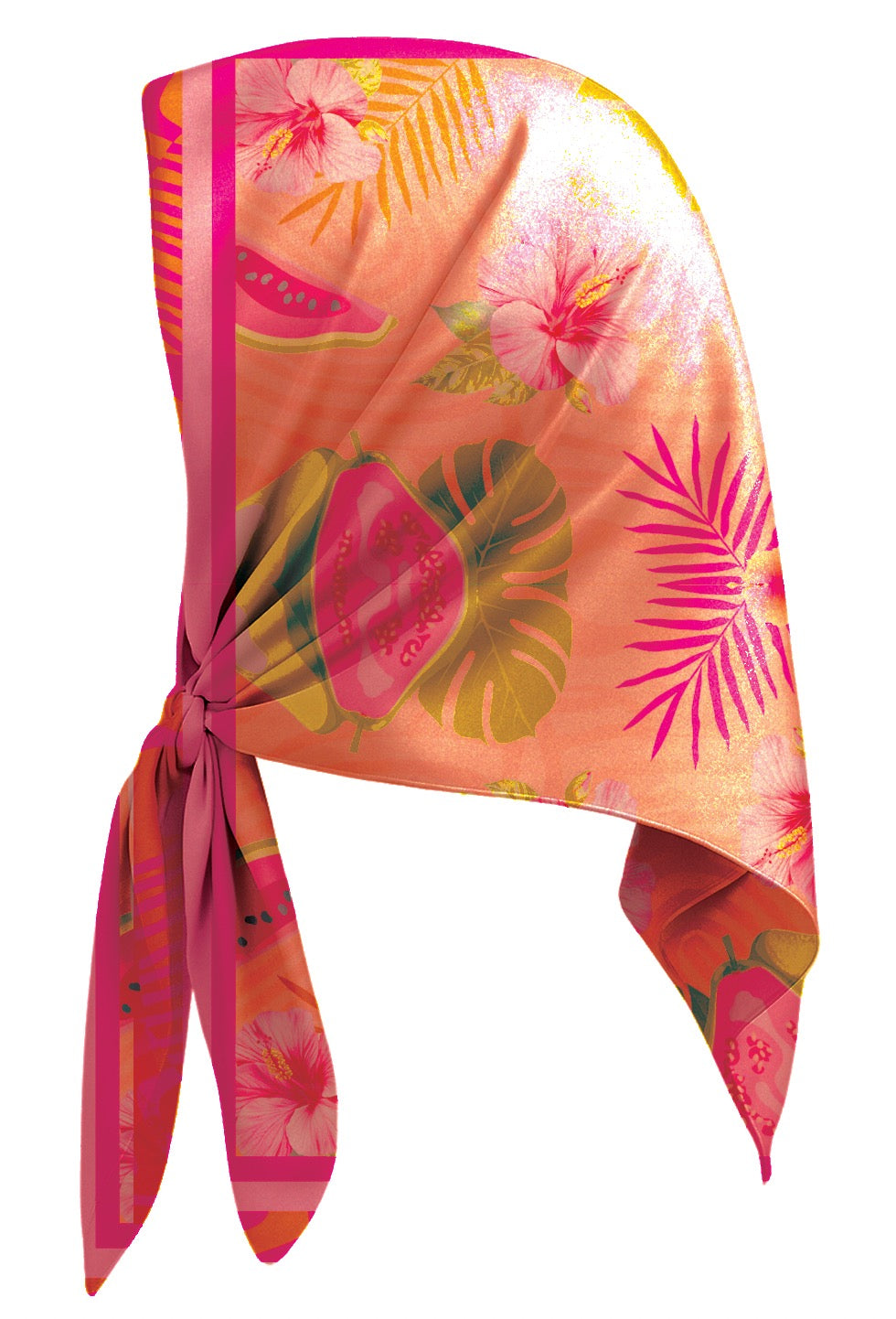 Texture Crush Guava Good Luxe Satin Scarf