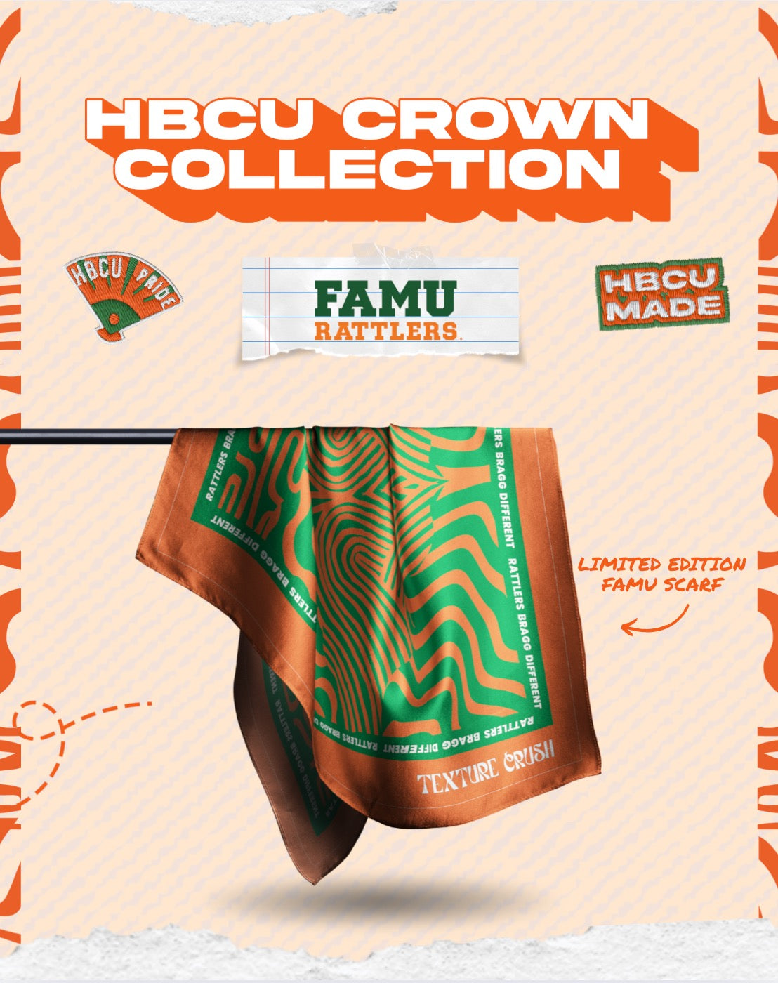 Dew It For The Rattlers Satin Scarf
