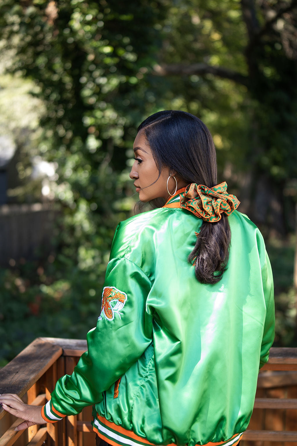 HBCU Crown Satin Oversized Srunchie