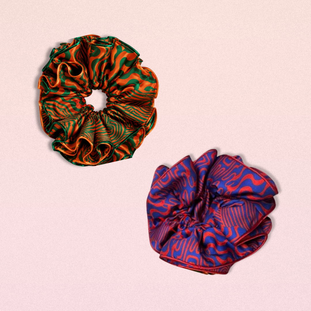 HBCU Crown Satin Oversized Srunchie