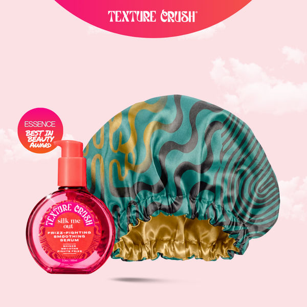 Anti Frizz Smoothing Serum + Sleeping Cap Satin Bonnet Kitsch